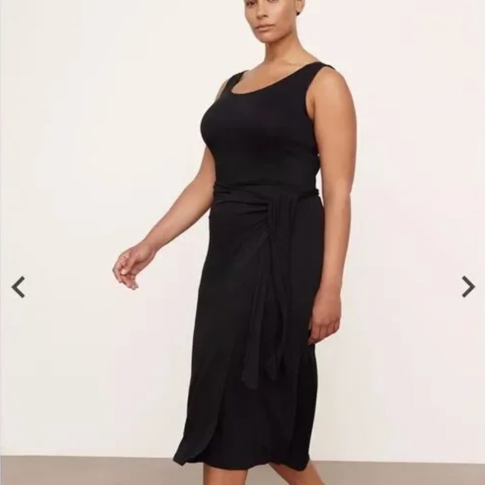 Vince Black Sleeveless Midi Dress